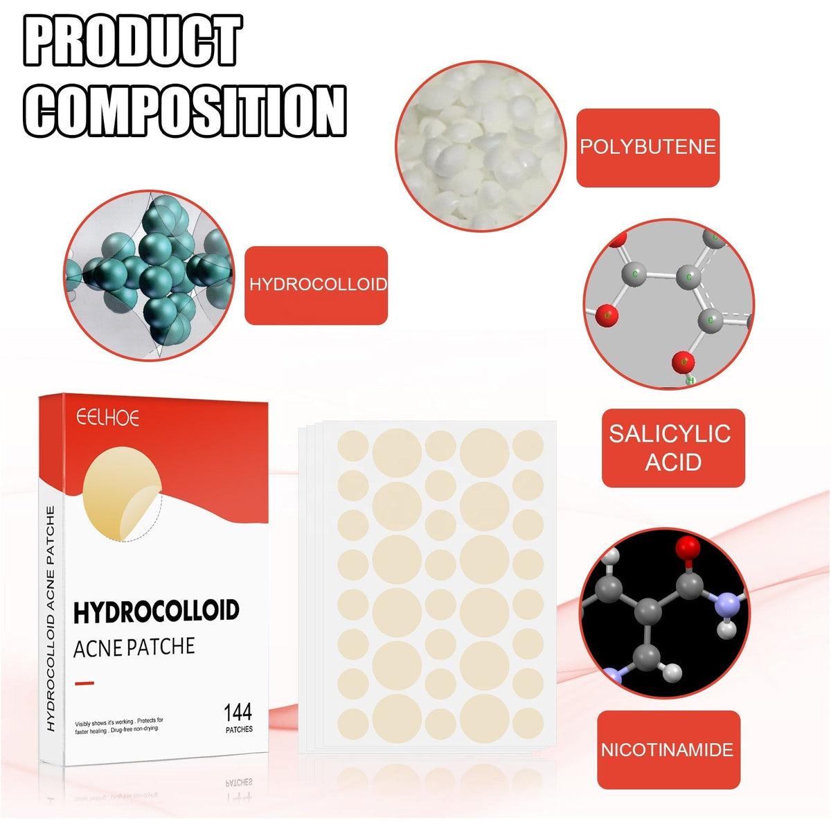EELHOE Hydrocolloid Pimple Patch (PCS 144)